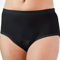 Hygiene-Damenslip, leicht/mittel, Größe: S, schwarz
