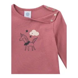 Sanetta Shirt langarm Einhorn dunkelrosa