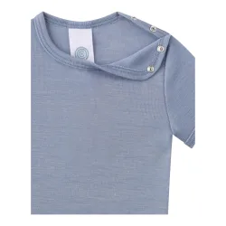 Sanetta Body kurzarm Wolle/Seide hellblau