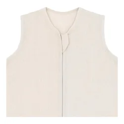 emma & noah Sommer-Sleepoverall Leinen 0.5 TOG beige unisex