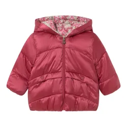 Wende-Steppjacke mit Kapuze Blumen