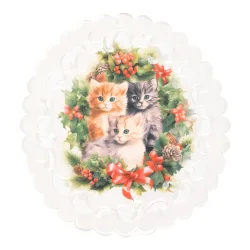 Unterdecke ?Weihnachtskätzchen?, Ø 40 cm