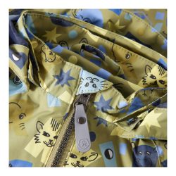 Regenjacke mit abnehmbarer Kapuze Tiere Buchstaben