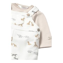 2-tlg. Set Shirt langarm und Latzhose Safari
