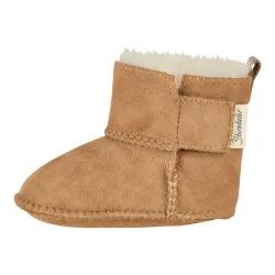 Lammfellschuhe mit Klettverschluss