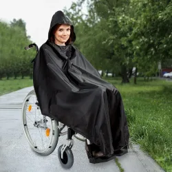 Rollstuhl-Regencape, schwarz