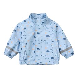 Regenjacke mit abnehmbarer Kapuze