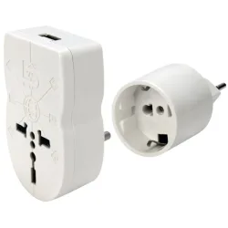 STEKO TRAVEL Adapter Elektrokleinteil - Farbe: Weiss - Material: Kunststoff