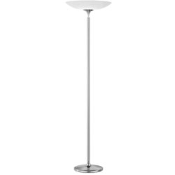 Designer-Stehlampe Bankamp Opera Nickel matt dimmbar H 180 cm - Farbe: Nickel matt m. Chrom/weiss sat - LED - Lichtfarbe: Extra warmweiss - Material: