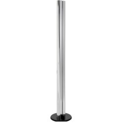 Designer-Stehlampe Artemide Megaron Terra dimmbar H 35 cm - Farbe: Aluminium glänzend/Schwarz - LED - Lichtfarbe: Warmweiss - Material: