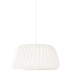 Tom Rossau Pendellampe Serene Weiss Papier 40 cm 22 cm - LED - Lichtfarbe: Extra warmweiss - Material: Frischfasern - Pendellampe- LED
