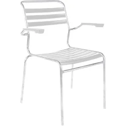 Schaffner Gartenstuhl Säntis Weiss Kunststoff 62 cm - Schweizer Möbelhersteller - Gartenstuhl - Wetterfeste Gartenmöbel & Accessoires