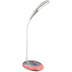 Schreibtischlampe Charge Silber Kunststoff 11 cm 48 cm - LED - Lichtfarbe: Tageslichtweiss - Schreibtischlampe- LED Energiesparlampe