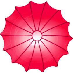 Axo Light Deckenlampe Muse Rot Stoff 40 cm 14 cm - Farbe: fuchsia - Deckenlampe