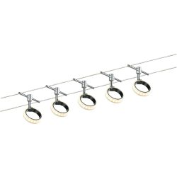 System Oria Grau Kunststoff/Metall 18.8 cm - Farbe: chrom - LED - Lichtfarbe: Warmweiss - Material: Metall/Kunststoff - System- LED Energiesparlampe