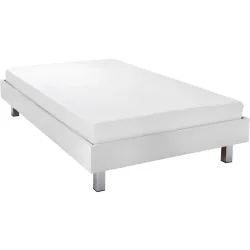 Modular Bett Smart Weiss MDF/Stahl 140 x 200 cm - Material: Holzwerkstoff, Stahl - Schweizer Möbelhersteller - Bett