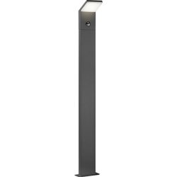 Stehlampe aussen Vive Schwarz/Grau Aluminium 10 cm 100 cm - Farbe: anthrazit - LED - Lichtfarbe: Warmweiss - Material: Aluguss - Stehlampe aussen- LED