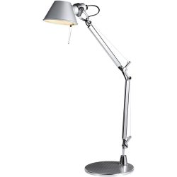 Designer-Tischlampe Artemide Tolomeo Micro E14 aluminium H 37 cm - Schreibtischlampe