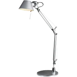 Designer-Tischlampe Artemide Tolomeo Micro E14 aluminium H 37 cm - Schreibtischlampe
