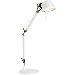 Designer-Tischlampe Artemide Tolomeo Micro E14 weiss H 37 cm - Material: Aluminium - Schreibtischlampe