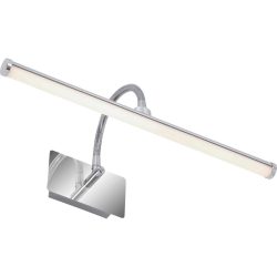 Badlampe Splash Silber/Weiss Kunststoff/Metall 40 cm 14 cm Höhenverstellbar (manuell) - LED - Lichtfarbe: Warmweiss - Material: Metall/Kunststoff -