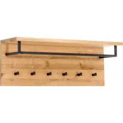 Garderobe Boas Braun Holz 80 cm 30 cm - Farbe: Wildeiche - Garderobe