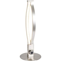 Tischlampe Chalia Silber Aluminium/Metall 13 cm 31 cm - Farbe: stahl - LED - Lichtfarbe: Extra warmweiss - Material: Metall/Aluminium - Tischlampe-