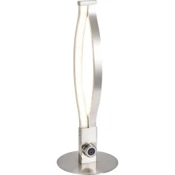 Tischlampe Chalia Silber Aluminium/Metall 13 cm 31 cm - Farbe: stahl - LED - Lichtfarbe: Extra warmweiss - Material: Metall/Aluminium - Tischlampe-