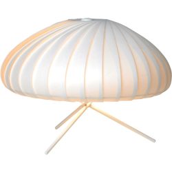 Tom Rossau Tischlampe Cimone Weiss Papier 40 cm 30 cm - LED - Lichtfarbe: Extra warmweiss - Tischlampe- LED Energiesparlampe