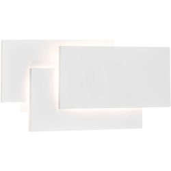 Wandlampe Corrantes Weiss Aluminium/Glas 26 cm 6 cm - LED - Lichtfarbe: Warmweiss - Material: Aluminium/Acrylglas - Wandlampe
