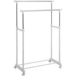 Kleiderständer Mauri Grau Metall 81 cm 90 cm - Farbe: verchromt - Kleiderständer