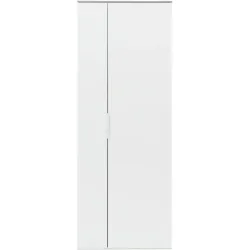 Garderobenschrank Verna Weiss Holz 70 cm 188 cm - Farbe: Hochglanz weiss - Material: Holzwerkstoff - Garderobenschrank