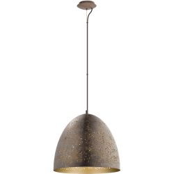 Eglo Pendellampe Safi Braun Stahl 200 cm - Farbe: Gold - LED - Pendellampe- LED Energiesparlampe