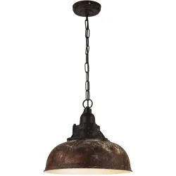 Eglo Pendellampe Grantham 1 Antik-braun, beige B 37 cm