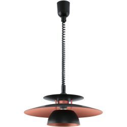 Eglo Pendellampe Brenda Schwarz Stahl 110 cm - Farbe: kupfer - LED - Material: Kunststoff/Metall - Pendellampe- LED Energiesparlampe