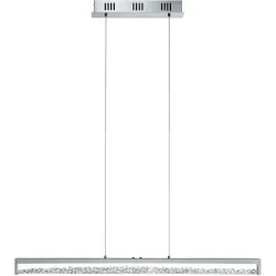 Eglo Pendellampe Cardito 1 Grau Aluminium 100 cm 110 cm - Farbe: chrom - LED - Lichtfarbe: Extra warmweiss - Tageslichtweiss - Material: