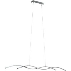 Eglo Pendellampe Lasana 2 Weiss/Grau Kunststoff 8 cm 120 cm - Farbe: chrom - LED - Lichtfarbe: Warmweiss - Material: Aluminium/Stahl/Kunststoff -