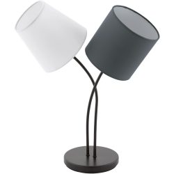 Eglo Tischlampe Almeida Schwarz/Weiss Stahl 38 cm 47.5 cm - Material: Stahl/Stoff - Tischlampe