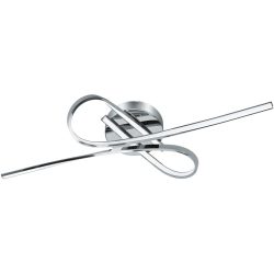Eglo Deckenlampe Selvina Weiss/Grau Aluminium/Kunststoff 42 cm 15 cm - Farbe: chrom/weiss - LED - Lichtfarbe: Warmweiss - Deckenlampe- LED