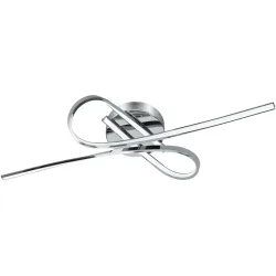 Eglo Deckenlampe Selvina Weiss/Grau Aluminium/Kunststoff 42 cm 15 cm - Farbe: chrom/weiss - LED - Lichtfarbe: Warmweiss - Deckenlampe- LED