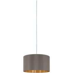 Pendellampe Maserlo Stahl/Stoff 110 cm - Farbe: cappuccino - Pendellampe