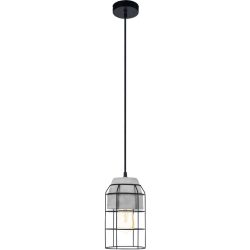 Pendellampe Consett Grau/Schwarz Beton 110 cm - Farbe: schwarz/grau - Pendellampe