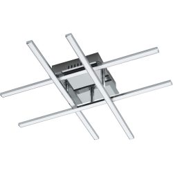 Wandlampe Lasana 1 Weiss/Grau Kunststoff/Metall 50 cm 10 cm - Farbe: chrom/weiss - LED - Lichtfarbe: Warmweiss - Wandlampe- LED Energiesparlampe
