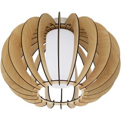 Deckenlampe Stellato 1 Weiss Stahl/Holz 28 cm - Farbe: Ahorn/weiss - Material: Holz/Stahl - Deckenlampe