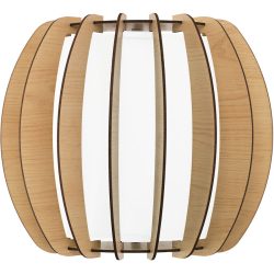 Wandlampe Stellato 1 Weiss Stahl/Holz 29 cm 25 cm - Farbe: Ahorn/weiss - Material: Holz/Stahl - Wandlampe