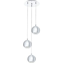 Pendellampe Conessa Grau Kunststoff/Metall 110 cm - Farbe: Chrom/klar - LED - Lichtfarbe: Warmweiss - Pendellampe- LED Energiesparlampe