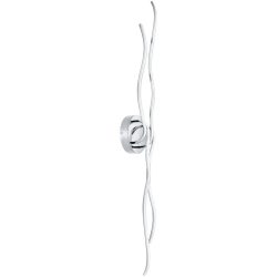 Wandlampe Roncade Weiss/Grau Aluminium/Stahl 18 cm 8 cm - Farbe: chrom/weiss - LED - Lichtfarbe: Warmweiss - Wandlampe- LED Energiesparlampe