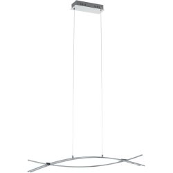 Pendellampe Nevado Weiss/Grau Aluminium/Kunststoff 90 cm 110 cm - Farbe: chrom/weiss - LED - Lichtfarbe: Warmweiss - Pendellampe- LED Energiesparlampe