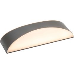 Wandlampe aussen Howard Grau/Weiss Aluminium 7 cm 24 cm - Farbe: anthrazit/weiss - LED - Lichtfarbe: Warmweiss - Material: Aluguss - Wandlampe aussen-