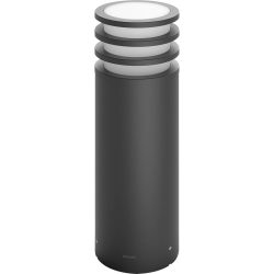 Sockellampe aussen Lucca Philips Hue Aluminium anthrazit 40cm - LED - Lichtfarbe: Extra warmweiss - Stehlampe aussen- LED Energiesparlampe